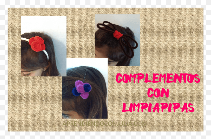 1064x675 Complementos Con Limpiapipas Girl, Collage, Poster, Advertisement HD PNG Download