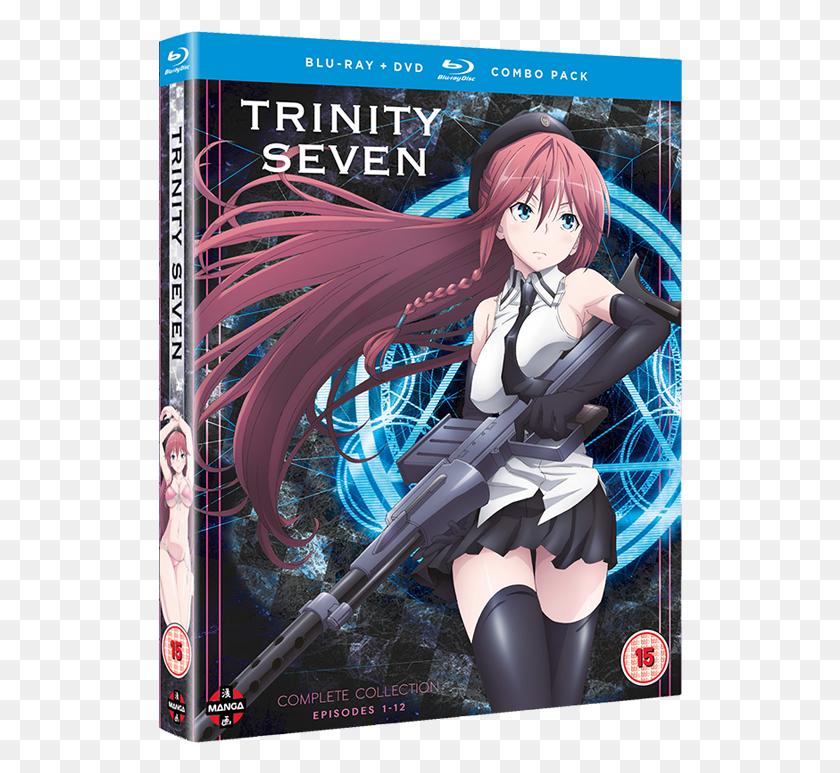 524x713 Descargar La Colección De Temporada Completa Blu Raydvd Combo Pack Trinity Seven Anime Cover, Comics, Libro, Manga Hd Png