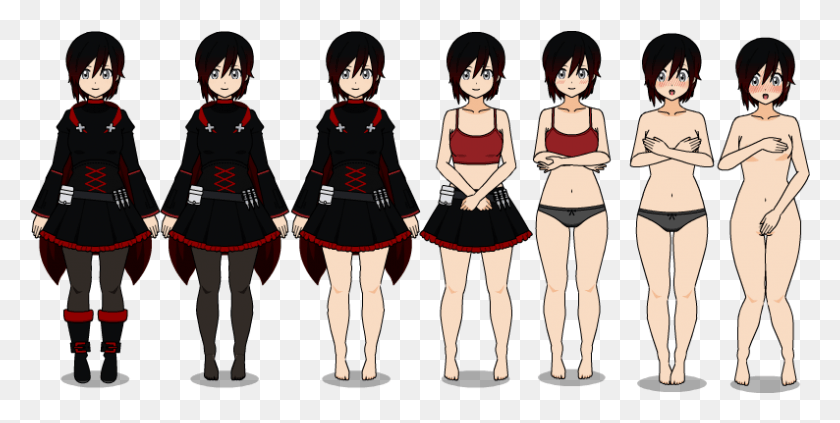 794x370 Completedruby Rose Strip Poker Night At The Inventory Rwby, Clothing, Apparel, Person HD PNG Download