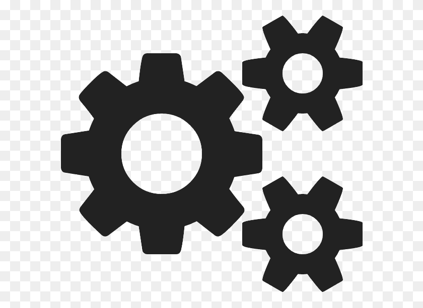 600x553 La Complejidad Cogs Icon Font Awesome, Machine, Gear Hd Png