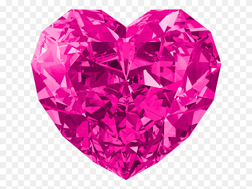 636x569 Descargar Png Corazón De Diamante Rojo Png