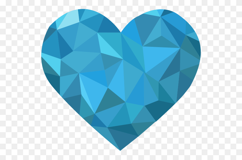 555x497 Compngdiamond Heart Vector Good Morning Image For Wife In, Diamond, Gemstone, Jewelry HD PNG Download