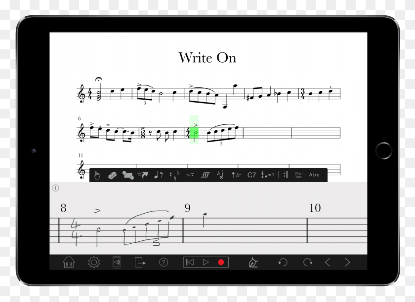2823x2001 Compose Music On Ipad Pro, Sheet Music, Monitor, Screen HD PNG Download
