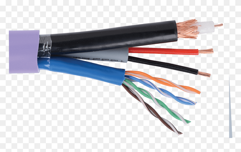1492x901 Descargar Png Cable Compuesto 2 1 Cable De Cctv, Alambre Hd Png