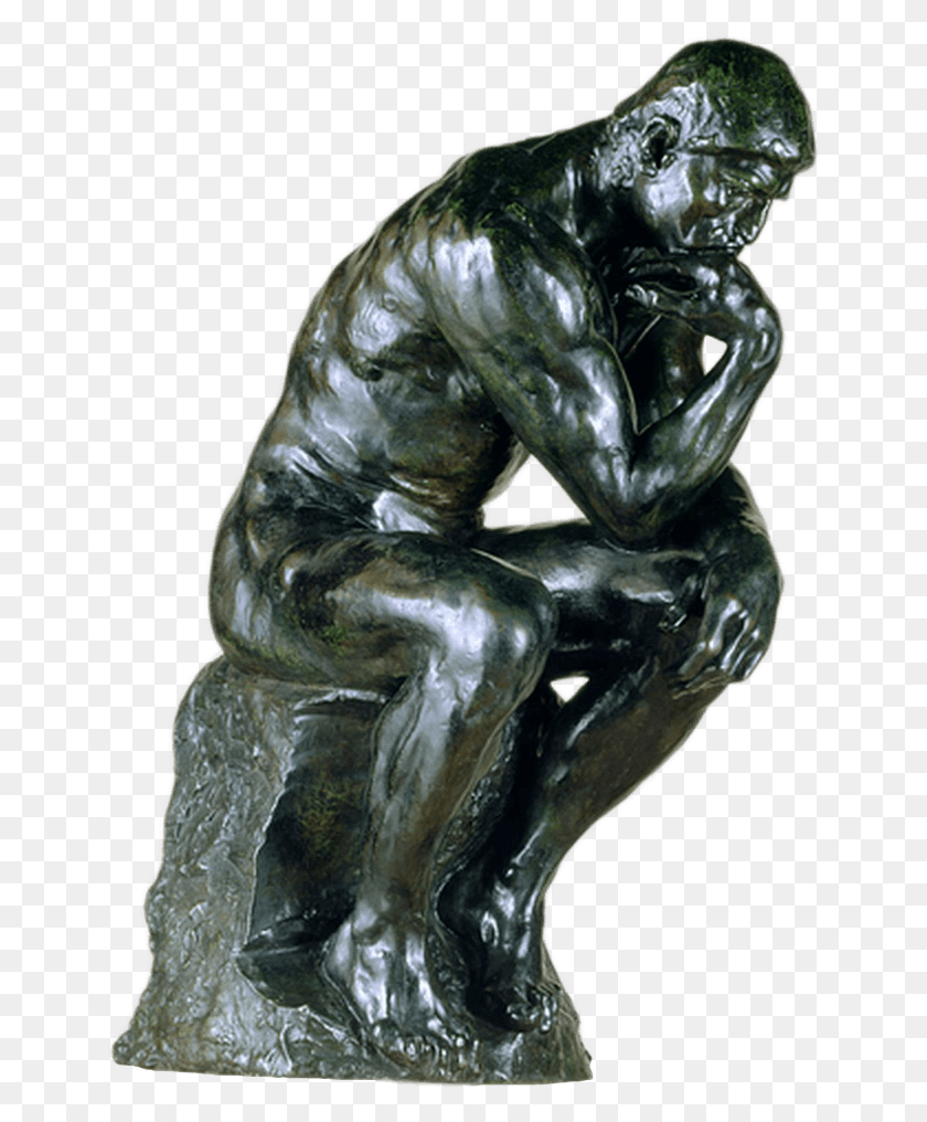 646x956 Composition Auguste Rodin The Thinker, Statue, Sculpture HD PNG Download