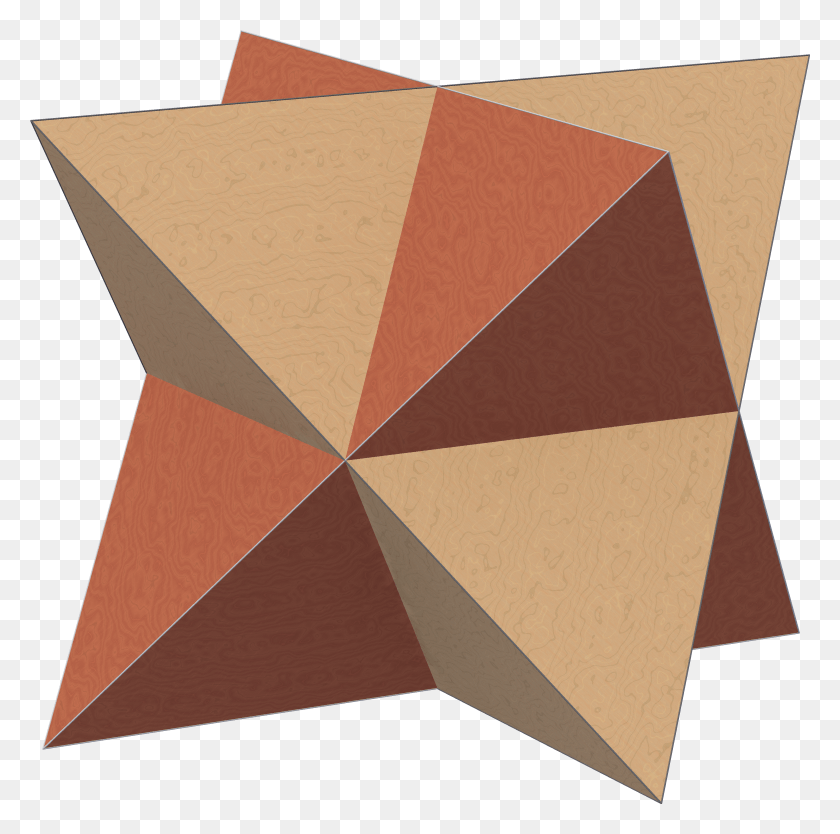 3660x3633 Compound Of Two Tetrahedra Triangle HD PNG Download