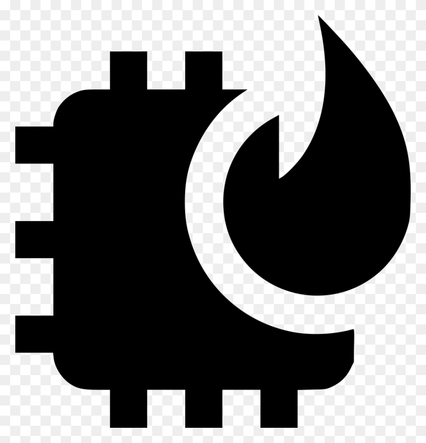 938x980 Computer Chip Burn Burn Chip Icon, Cross, Symbol, Stencil HD PNG Download