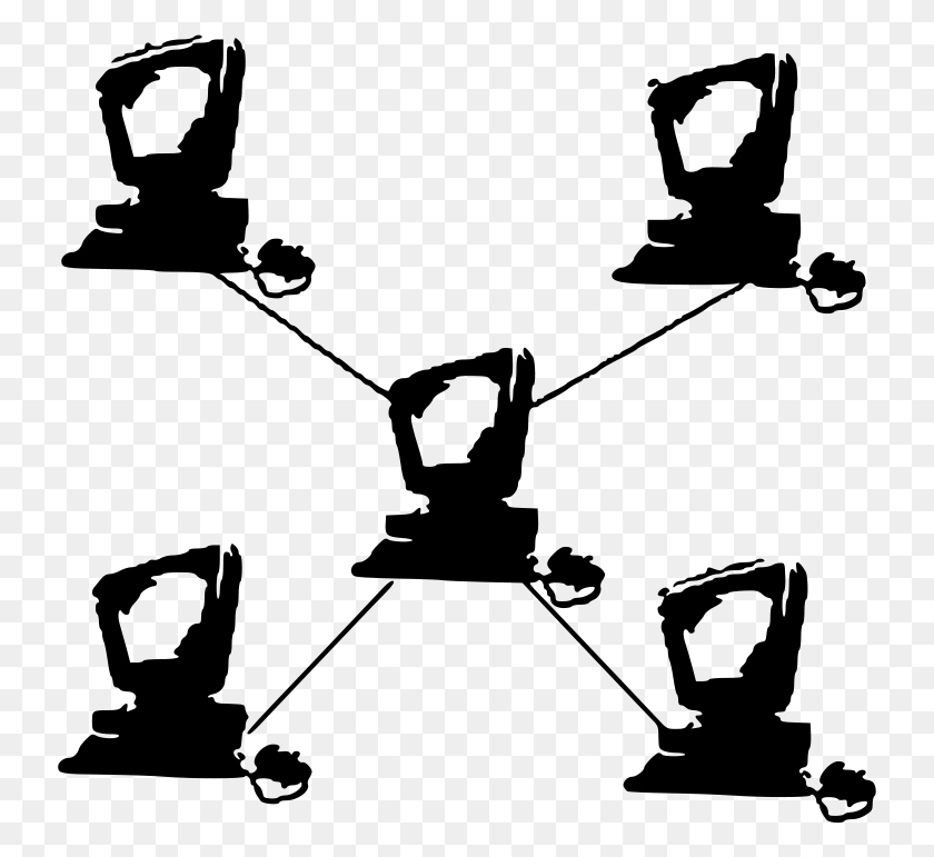 737x711 Computer Clipart Black And White In Network Topology, Gray, World Of Warcraft HD PNG Download