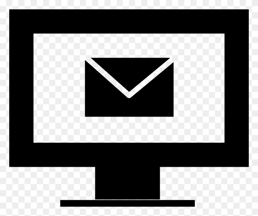 980x810 Computer Email On Monitor Screen Interface Symbol Comments Computer Email Icon, Envelope, Mail HD PNG Download