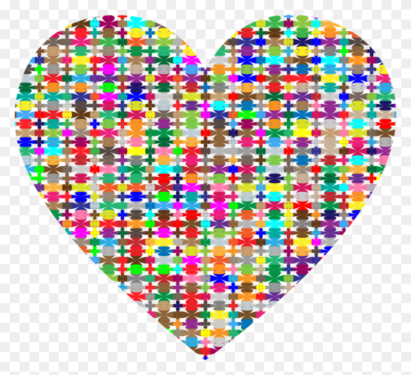 827x750 Computer Icons Abstract Mosaic Heart Clipart, Rug, Graphics HD PNG Download