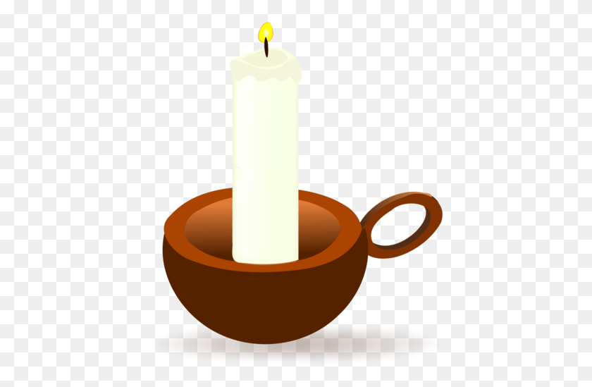 424x489 Computer Icons Candlestick Hanukkah Advent Candle, Cup, Lamp, Soup Bowl HD PNG Download