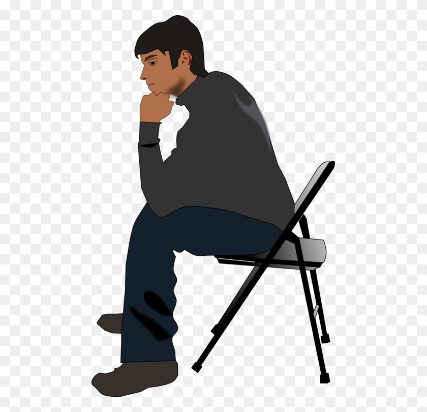479x750 Computer Icons Chair Sitting Table Context Menu Sitting In Chair Clipart, Person, Human, Kneeling HD PNG Download