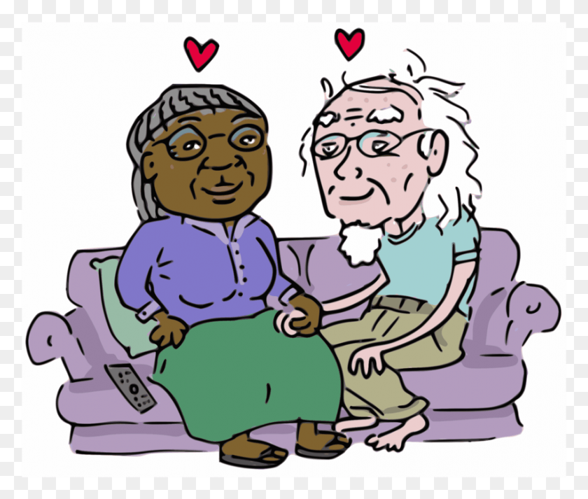 849x711 Computer Icons Old Age Document Old Couple Clipart Transparent, Girl, Female, Washing HD PNG Download