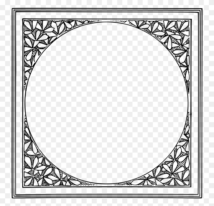 750x750 Computer Icons Picture Frames Drawing Music Of The Patterned Frame, Gray, World Of Warcraft HD PNG Download