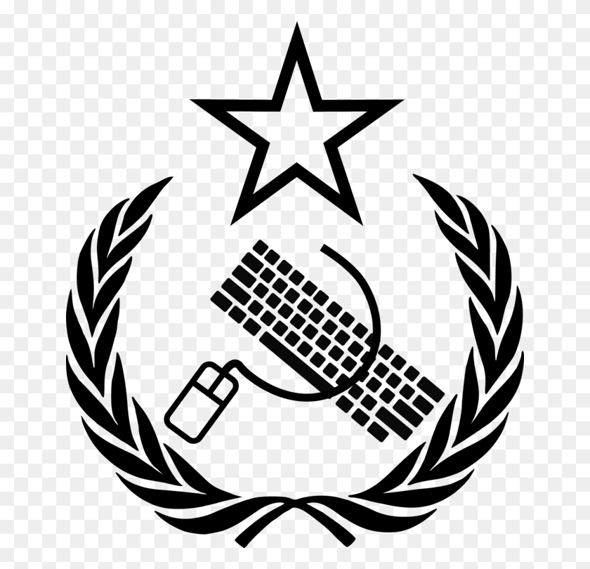 652x750 Computer Keyboard Computer Mouse Hammer And Sickle Soviet Union Black And White, Gray, World Of Warcraft HD PNG Download