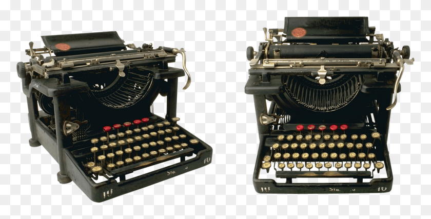 1226x578 Компьютерная Клавиатура Принтер Старая Печатная Машинка, Машина, Двигатель, Мотор Png Скачать
