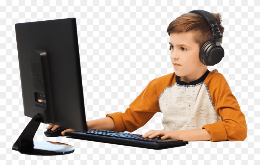 1268x774 Компьютер Дети Компьютер С Детьми, Человек, Пк, Электроника Png Скачать