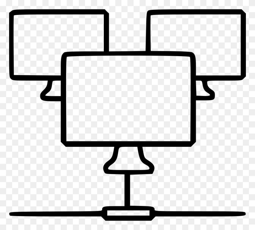 980x878 Computer Network Monitors Structure Level Svg Icon Computer Network Icon White, White Board, Cushion, Text HD PNG Download