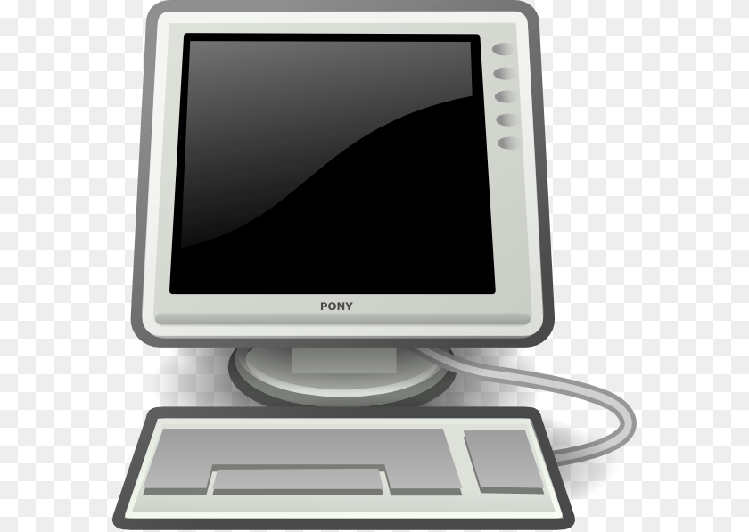 588x597 Computer With Black Screen Clipart For Web, Electronics, Pc, Computer Hardware, Hardware Transparent PNG