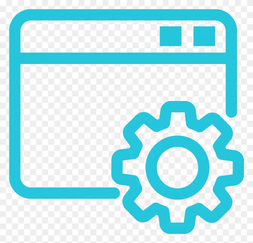 1568x1498 Computer With Gear Icon Transparent Social Media Management Icon, Machine HD PNG Download