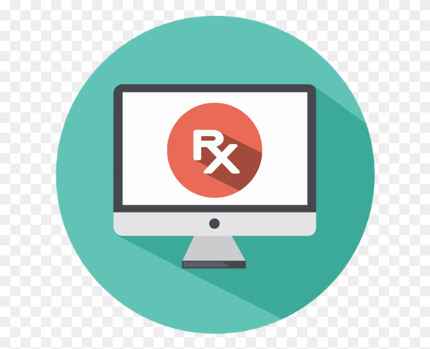 626x623 Computer With The Rx Symbol Emblem, Electronics, Monitor, Screen HD PNG Download