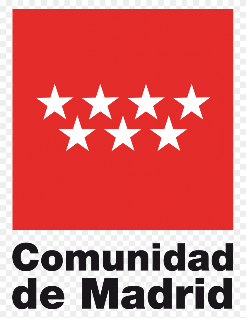 755x1024 Comunidad De Madrid Плакат, Символ, Символ Звезды, Флаг Hd Png Скачать