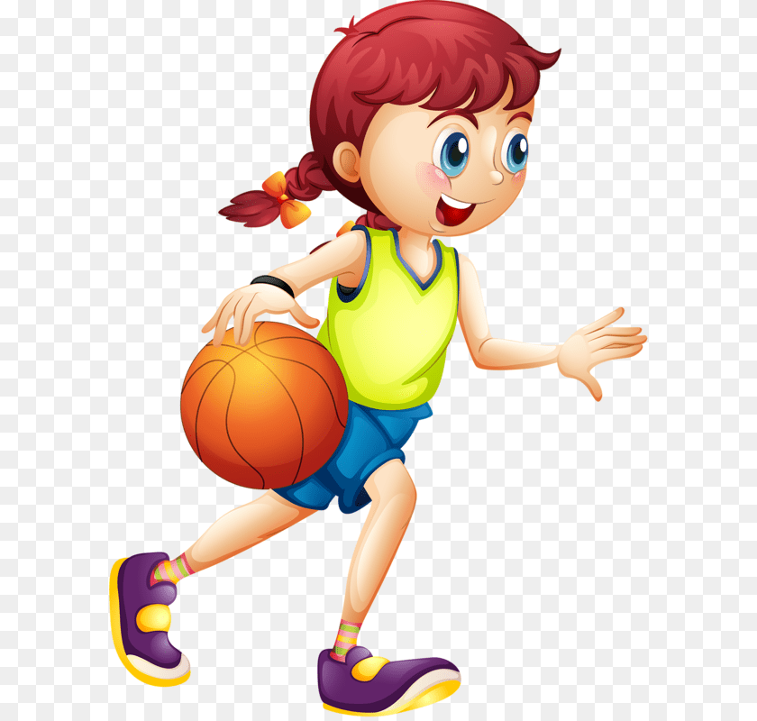 600x800 Con Pelota Basketball Girl Playing Basketball Cartoon, Baby, Ball, Basketball (ball), Person Transparent PNG