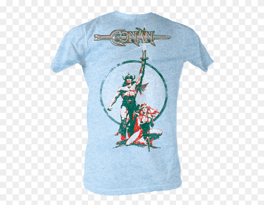 525x594 Conan Conan Barbarian Shirt, Clothing, Apparel, T-shirt HD PNG Download