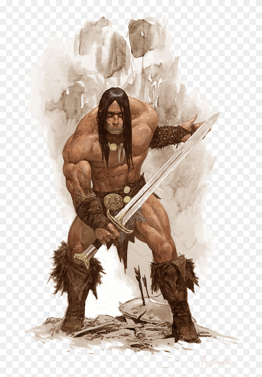 714x1150 Conan Paintings Conan Board Game By Monolith, Person, Human HD PNG Download