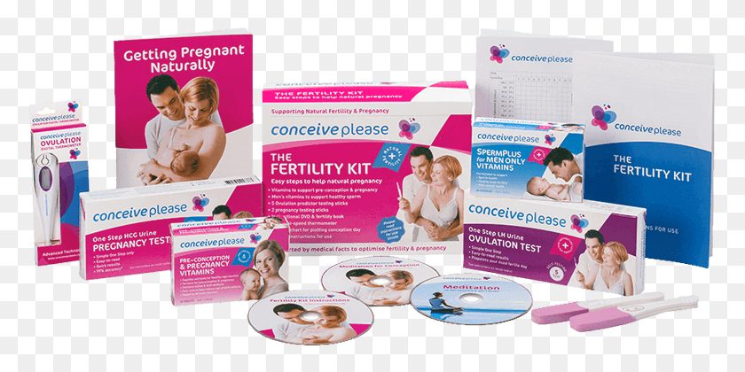 775x360 Conceiveplease Fertility Kit Full Brochure, Person, Human, Advertisement HD PNG Download