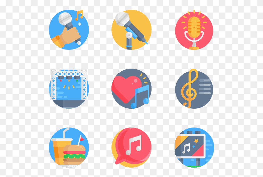 529x505 Concert Flat Icon, Text, Symbol, Security HD PNG Download