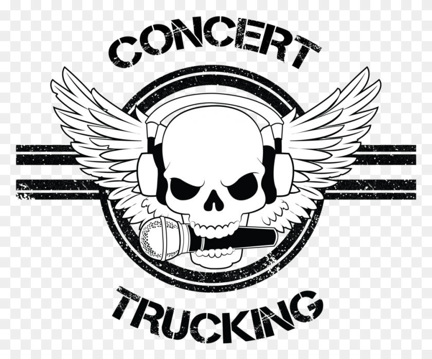 937x767 Concert Trucking Emblem And Text On White Emblem, Symbol, Bird, Animal HD PNG Download