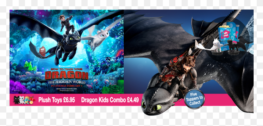 1401x617 Concessions Promos Hidden World How To Train Your Dragon, Poster, Advertisement, Adventure HD PNG Download