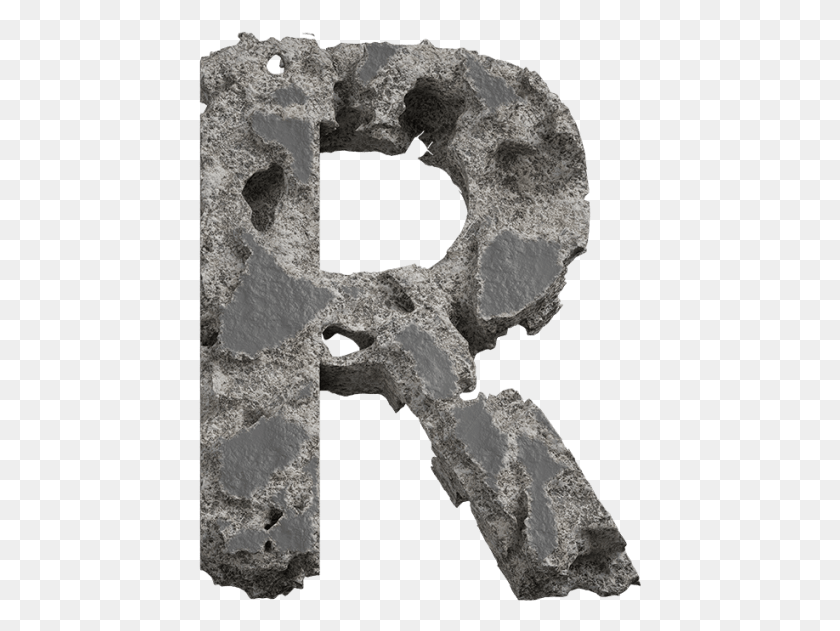 443x571 Concrete Erosion Font Cutting Tool, Cross, Symbol, Archaeology HD PNG Download