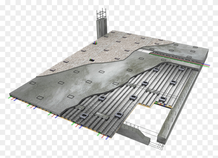 1200x845 Concrete Frame Display Cellular Concrete Floor Raceways, Building, Plot, Plan HD PNG Download