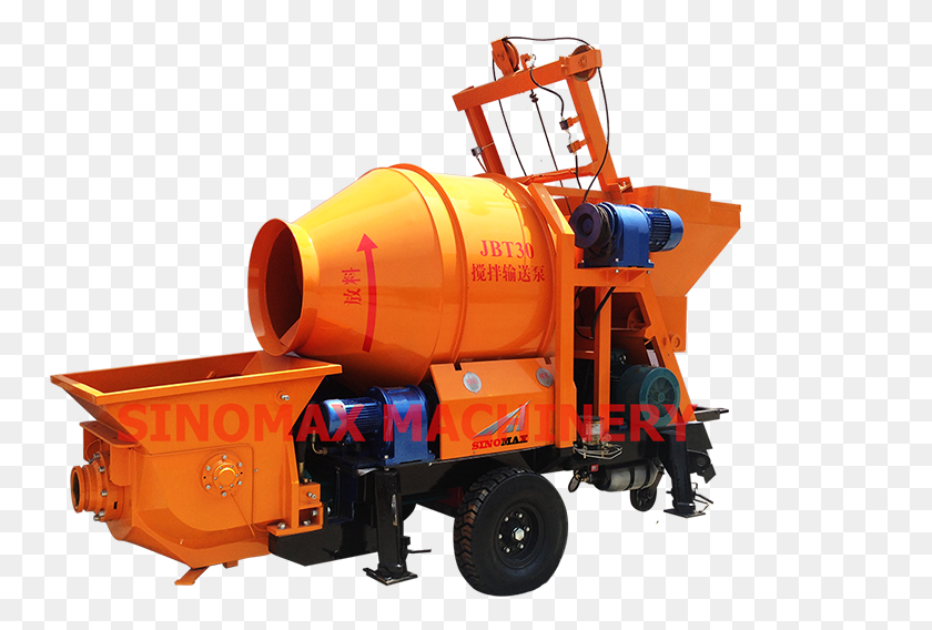 751x508 Concrete Mixer Pump Sinomax Machineryconcrete Placing Building Materials Machine, Motor, Wheel, Engine HD PNG Download