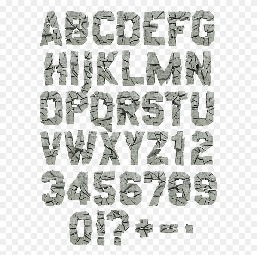 583x772 Concrete Rock Strong Font Monochrome, Text, Alphabet, Word HD PNG Download