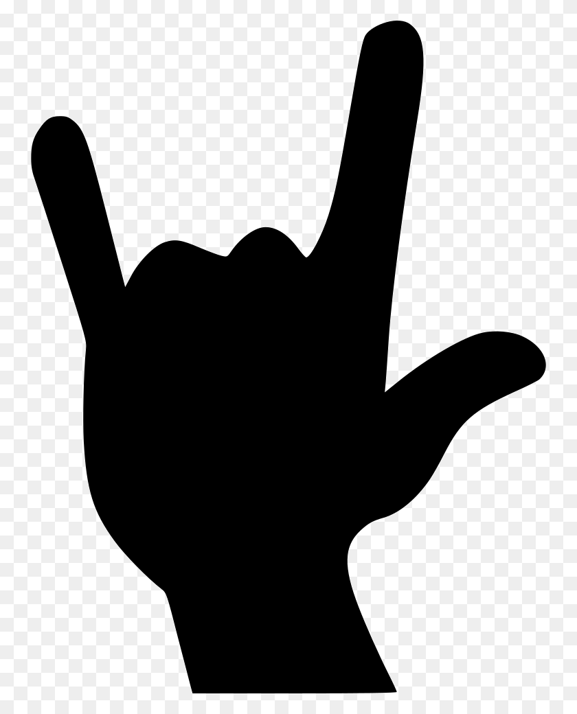 750x980 Condition Fingers Icon Free Comments Rock Hand Silhouette, Stencil, Finger HD PNG Download