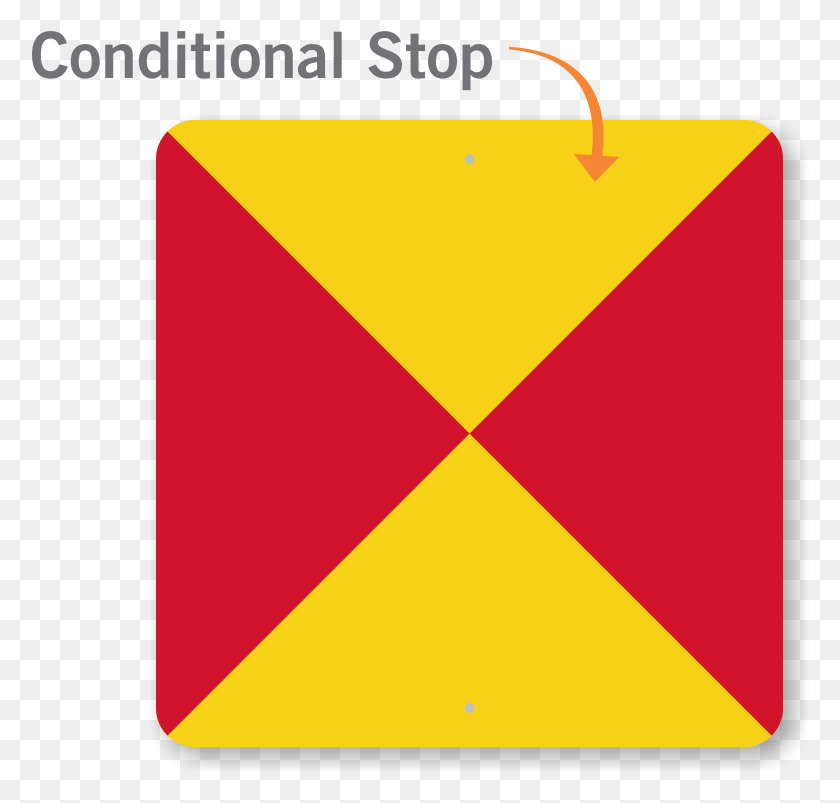 778x743 Conditional Stop Rail Road Sign Carmine, Label, Text, Symbol HD PNG Download