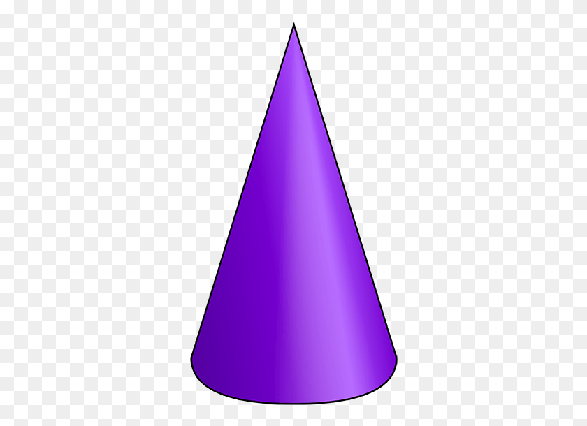 298x550 Cone 2 3d Shape Geometry Nets Of Solids Activities Triangle, Clothing, Apparel, Party Hat HD PNG Download