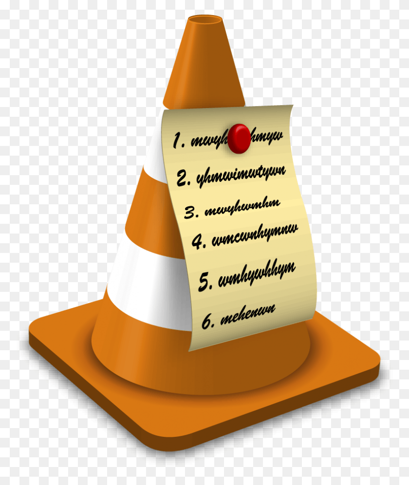 791x951 Cone List Large Vlc Media Player, Fence, Barricade HD PNG Download