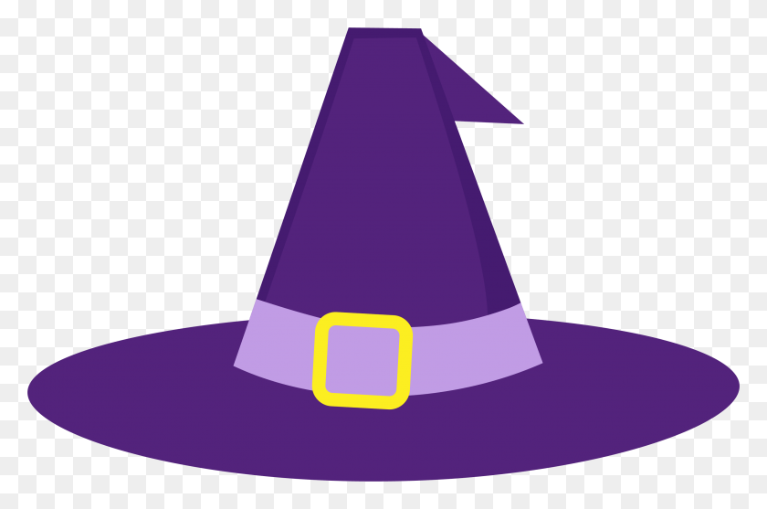 3001x1913 Cone Transparent Witches Hat Halloween Purple Witch Hat, Clothing, Apparel, Party Hat HD PNG Download