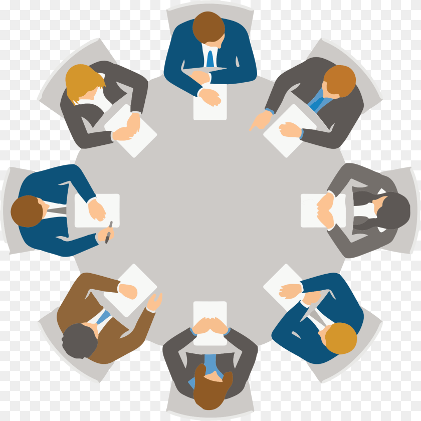 1500x1500 Conference Clipart Round Table Meeting Round Table Discussion Clip Art, People, Person, Adult, Male PNG