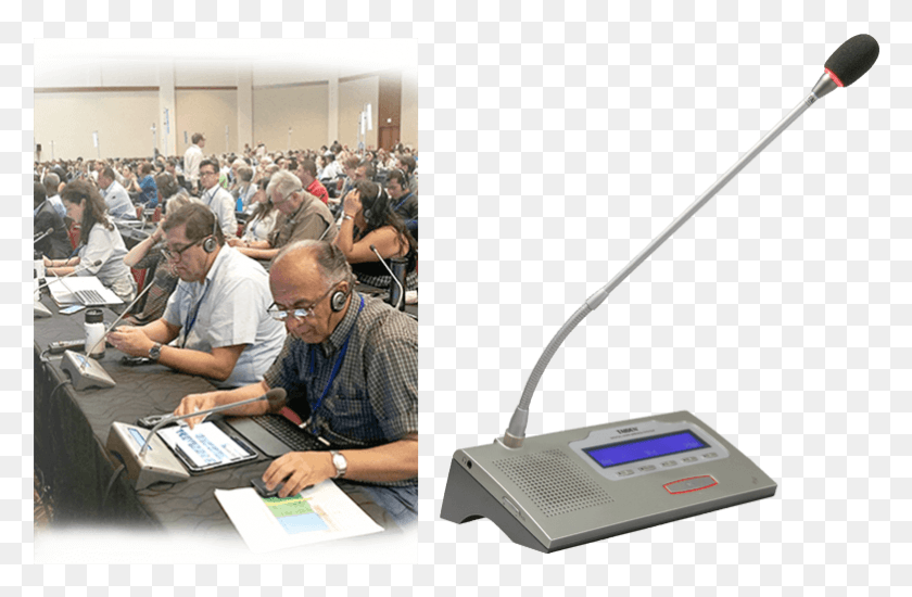 782x492 Conference Microphones With Electronic Voting Output Device, Person, Human, Electronics HD PNG Download