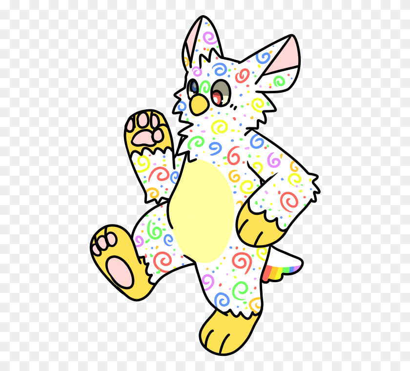 475x700 Confetti Anthro Furby Cartoon, Label, Text, Graphics HD PNG Download