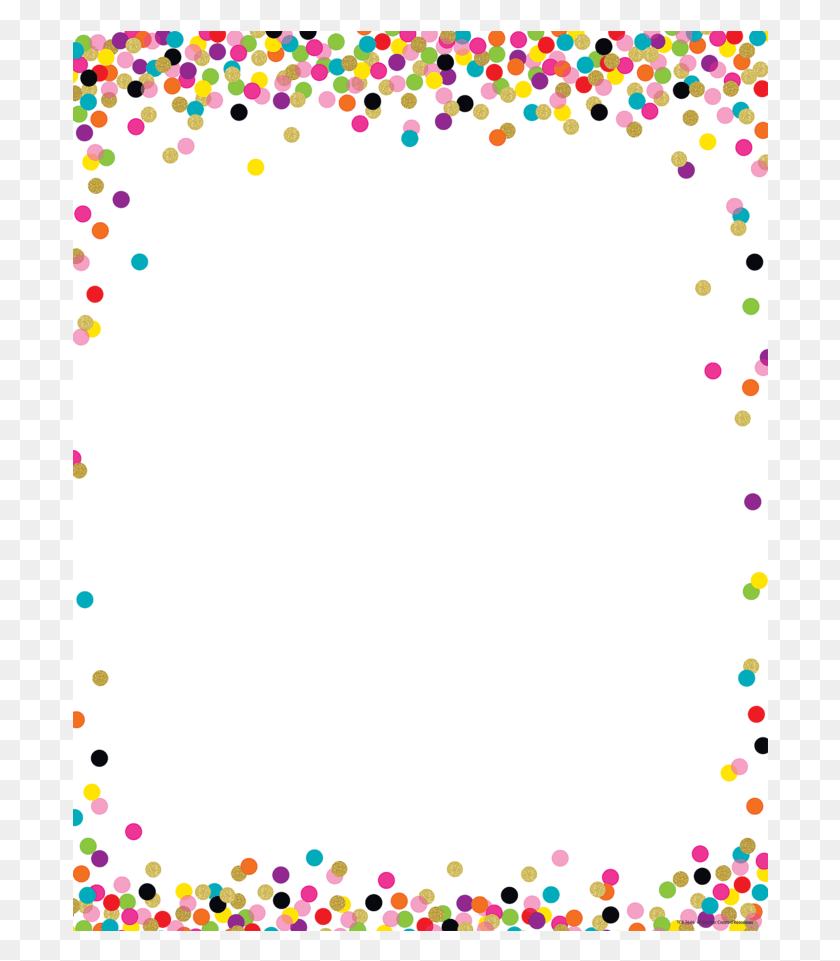 696x901 Confetti Border, Paper, Rug, Sprinkles HD PNG Download