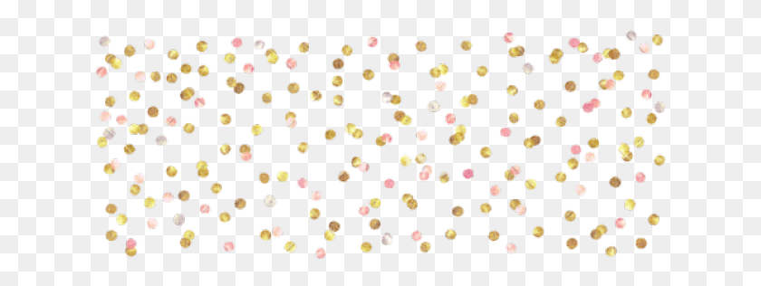 633x256 Confetti Clipart Rose Gold, Paper, Petal, Flower HD PNG Download