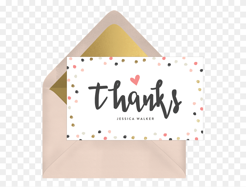 550x581 Confetti Clipart Thank You Thank You Note Designs, Envelope, Mail, Text HD PNG Download