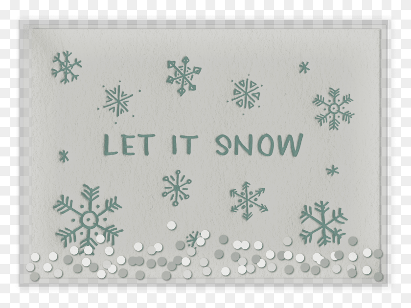 1685x1232 Confetti Let It Snow Letterpress Card Packaged Cross Stitch, Pattern, Embroidery, Rug HD PNG Download