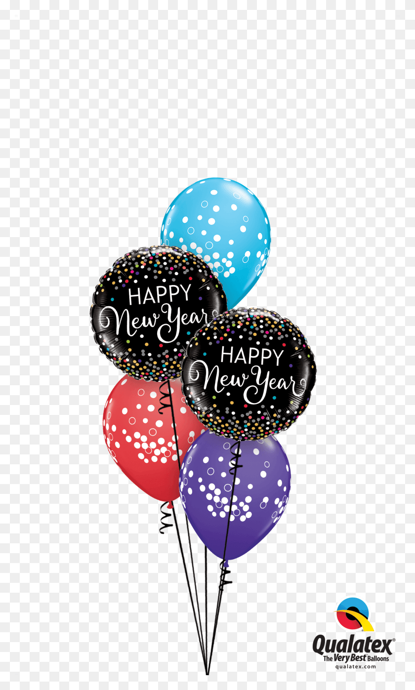 1400x2400 Confetti New Year39s Balloon Bouquet At London Helium Blue 1st Birthday Balloons, Ball HD PNG Download